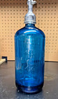 Scheele Beautiful Dark Blue Vintage Seltzer Bottle From Brooklyn Ny
