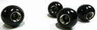 Tire Valve Stem Caps Standard Size 8 Ball Black White 5 8  Od Up 70022-4 Pack