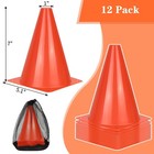 Pxzblg 12pcs Soccer Cones  7 Inch Plastic 7   12pcs  Red
