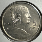 Mexico 1950 5 Centavos - Bu Copper-nickel Coin - Km 425 -  21-14 