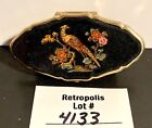 Stratton England Vintage Lipstick Tube Holder Pheasant Floral Compact Mirror