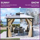 10 x10  Hardtop Gazebo outdoor Canopy With Aluminum Frame  Netting   Curtains