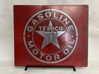   vintage Texaco Metal Sign 20x24    Handmade Aluminum Relief Garage Decor   