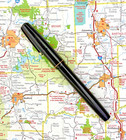 Vintage Waterman Stalwart Jet Black Fountain Pen W  14k Gold Nib  Made In Usa