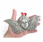 Set Of 3 Heavy Ex Voto Milagro Ornaments Cherubim  Sacred Heart  Mano Sagrada