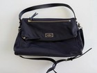 Kate Spade Medium Black Nylon Handbag With Box Shoulder Strap 90s Vintage