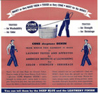 Vintage 1930s Moorewear Cone Mills Deeptone Denim Overalls Advertising Brochure 