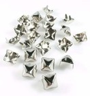 1 2  Pyramid Stud Usa Made Silver 12mm Steel 2 Prongs Grade A