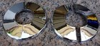 Set Of 2 Chrome Plastic Deck Pool Ladder Hand Rail Split Escutcheon Plate Cover