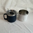 Yeti Rambler 14 Oz Mug - Lot Of 2 - Blue   White  1 Lid
