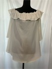 Wrangler White Ruffle Peasant Blouse Xl Boho Western 3 4 Sleeve