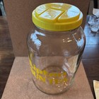 Vintage Lipton Sun Tea Jug Glass 1 Gallon Jar 70s 80s Retro Summer Yellow Lid