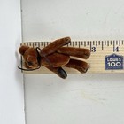 Miniature Brown Teddy Bear Plush Dollhouse Toy 3 Inch Jointed Stuffed Animal Vtg