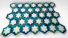 Granny Square Handmade Crochet Afghan Blanket Throw Teal 65x42 Inch