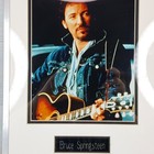 Bruce Springsteen 1982 Photograph W Nameplate  the Gibson  Metal Framed 11 X 14 