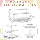 3 Pcs Clear Acrylic Cupcake Stand 3 Tier Clear Cupcake Tower Round Cake Stand   