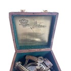 19th Century English Brass Sextant With Original Box