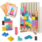 Wooden Stacking Puzzle Toy  1 Set   Educational Stacking Game  Montessori Childr