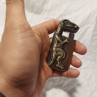 T-rex Dinosaur Refillable Pocket Cool Lighter - Metallic Gold