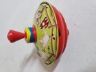 Vintage Lbz Farm Animals Metal Tin Spinning Top Toy - Antique Kids Toy