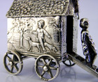 Rare Antique 1901 Sterling Silver Lady Bathing Machine Hut Miniature 51g