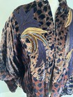 Ja Resort Vintage Animal Prints Jacket  With Embroidered Sequins  Size L 