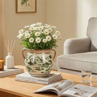 Buymax Sage Green Ceramic Plant Pot  Vintage