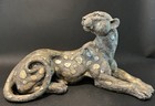 Brutalist Resin African Wildlife Jungle Panther Sculpture Mcm Hollywood Regency