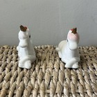 Vintage Enesco Pair Set Of 2 Unicorns Rainbow Mane 3  Ceramic Figurines Pride