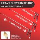 High Pressure Air Blow Gun  10-40 Inch Extension Long Air Nozzle Blower Stain   