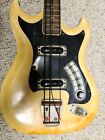 Vintage Collectible 1960s Hagstram 4 String Electric Bass Guitar Made In Sweden 