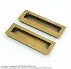 Solid Brass Baldwin Flush Pulls - 5 90 Inch Vintage Set Of 2 For Sliding Door