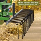 3 Point 60  Pine Straw Rake Landscape Rake For Cat0 Cat1 Tractor Rake Attachment
