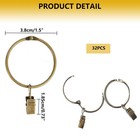 32pcs Curtain Rings With Clips  Openable Drapery Metal Clip Rings For Hanging   