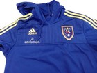 Men s Adidas Real Salt Lake Soccer Futbol Pullover Hoodie Sz Medium Mls Real   