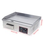 Electric Commercial Countertop Griddle Flat Hot Plate Top Grill Bbq 1 6kw