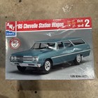 Amt Ertl  65 Chevelle Station Wagon 1 25 Model Kit Plastic Blue Transportation