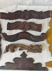 Lot Of 10 Antique Vintage Wood Furniture Carvings Crests Fragments Parts Pieces