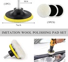 7 Inch Wool Polishing Buffing Pad  Polishing Buffing Wheel Hook And Loop Compoun