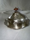 Vintage English Silver-plated Covered Butter Or Muffin Dish 5 5    Tall 