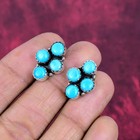 Sleeping Beauty Turquoise Gemstone Handmade 925 Sterling Silver Jewelry Earrings
