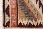 Antique Navajo Rug Large Native American Vtg 46x31 Geometric Twill Textile Weave