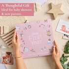 Baby s First Year Calendar With 100 Stickers - Pink Watercolor Design 1st Years