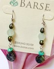 Nwt Barse Abalone Multi-stone Earrings Sterling Pearls Turquoise Nwt   Card