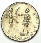 Roman Pompey Junior Ar Denarius Silver Coin 46 Bc - Choice Au   Ms Unc
