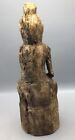 Antique Chinese Wooden Carved Buddha Statue  19    X 6   