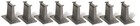 Bachmann Ho E-z Track Tall Pier Set 8 Section Train Bridge Supports Bac44472 New