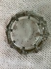 Vintage Clear Glass Ashtray Frosted Floral Etched Design Cigarette Cigar Ashtray