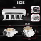 92mm High Intake Manifold Ls1 Ls2 Ls6 4 8l 5 3l 5 7l W fuel Rail Throttle Silver