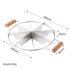 Sotehc 10-cut Pie Cutter Stainless Steel Pizza Wheel Wood Handle Dishwasher Safe